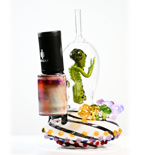 laser saber spaceship glass art piece