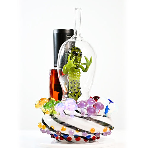 laser saber spaceship glass art piece