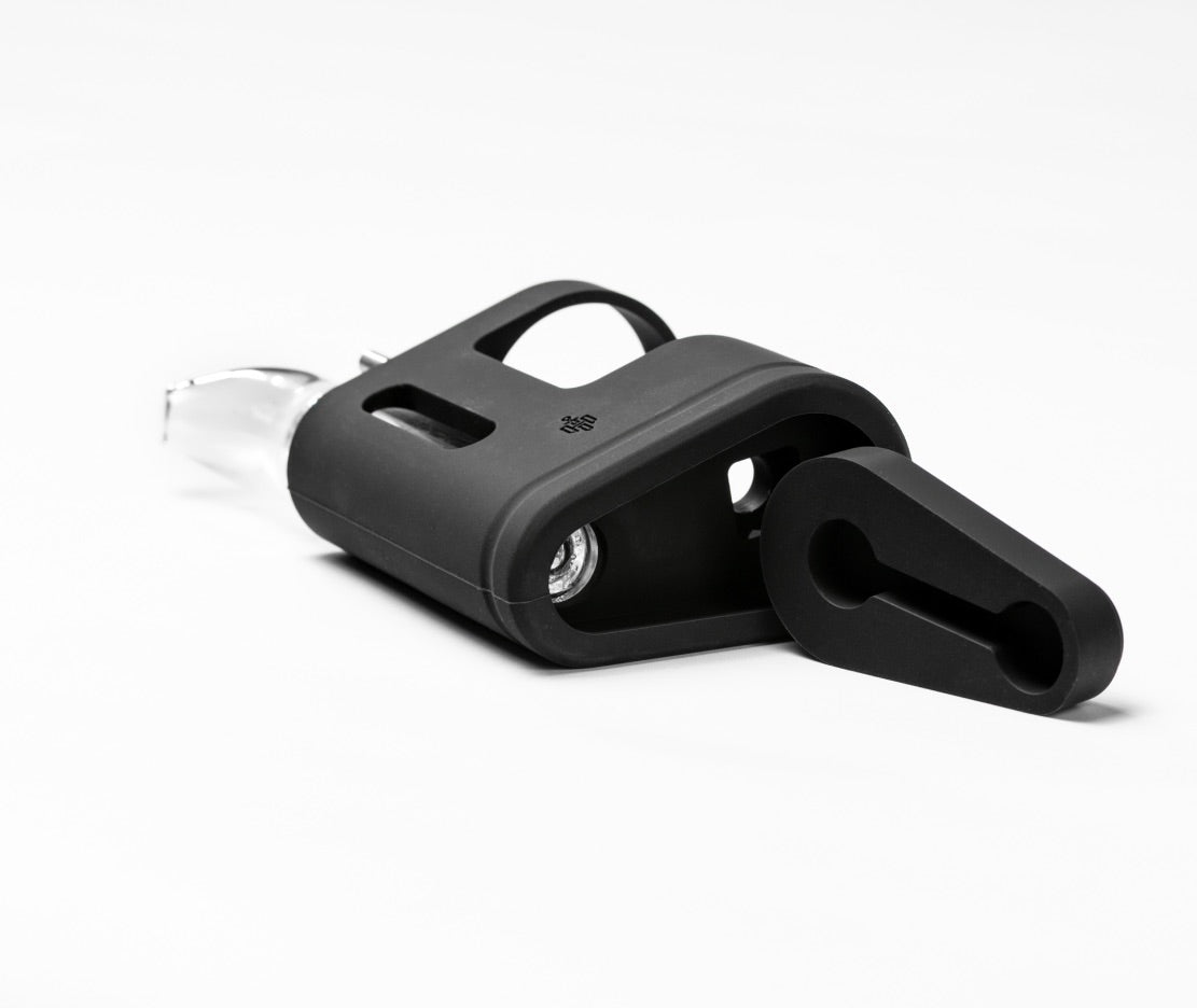 Angled view of Hitoki Saber Portable Attachment highlighting modular construction, durable materials, and ergonomic detailing.