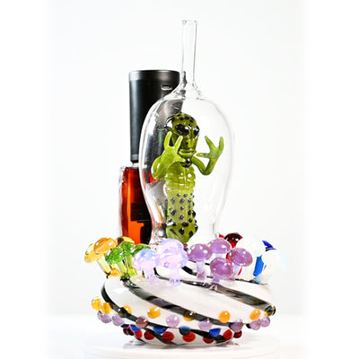 laser saber spaceship glass art piece