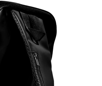 Back panel close-up of Hitoki Essentials Bag, highlighting durable material and ergonomic design.
