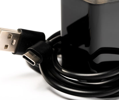 Close-up view of the Hitoki Fast Charger, showing the USB Type-C connector. Designed to speed up charging time and prolong battery life for Hitoki products.