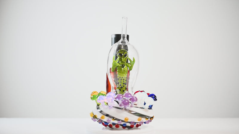 laser saber spaceship glass art piece