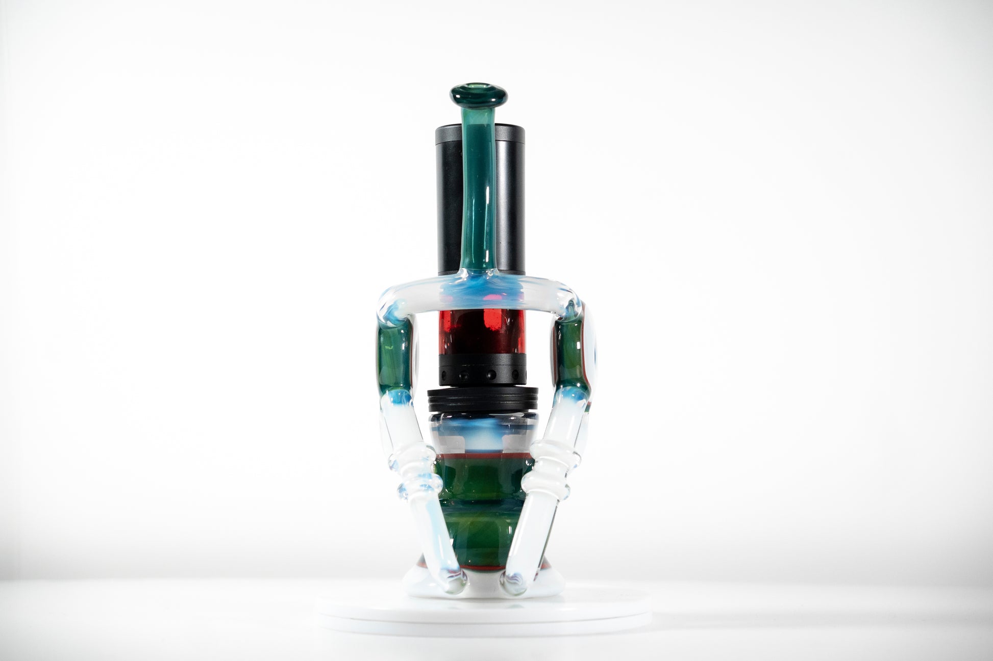 Knuckles Glass Saber Laser Glass Art: Emerald Green
